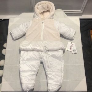 NEW White Jessica Simpson Baby Snowsuit 3-6M